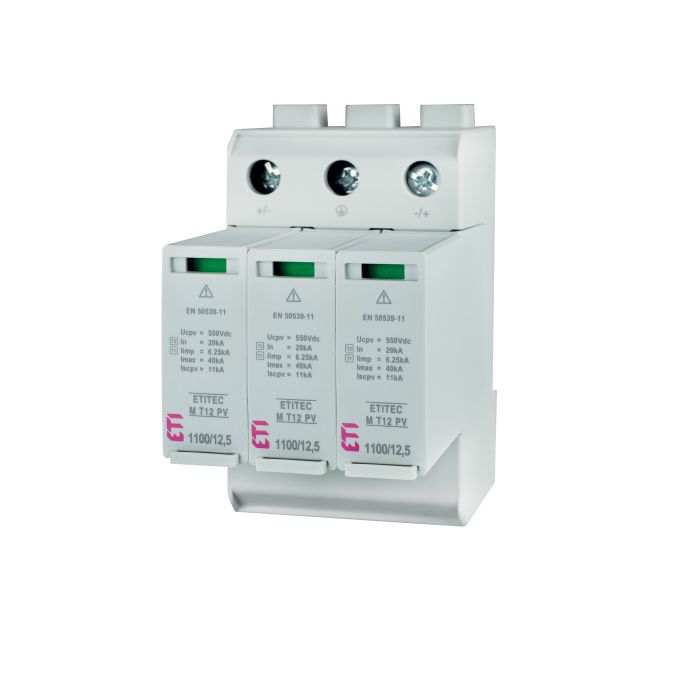 Обмежувач перенапруги ETITEC M T12 PV 1100/12.5 Y (для PV систем), ETI [002440511]