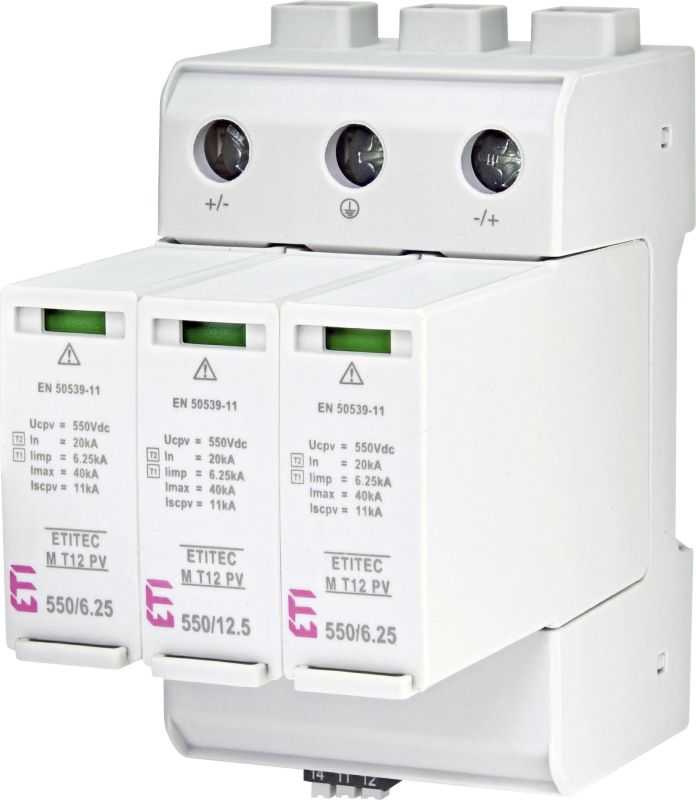 Обмежувач перенапруги ETITEC M T12 PV 1100/12.5 Y RC (для PV систем), ETI [002440512]