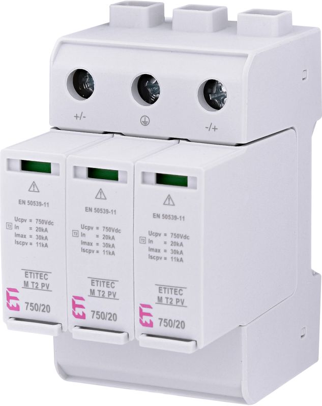 Обмежувач перенапруги ETITEC M T2 PV 1500/20 Y (для PV систем), ETI [002440517]