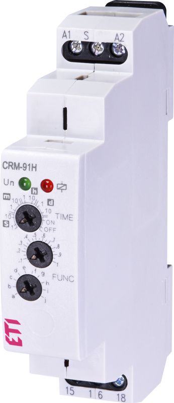 Багатофункціональне реле часу CRM-91H UNI 12-240 В AC/DC (1x16A_AC1), ETI [002470001]