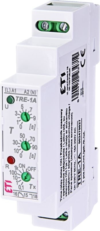 Реле часу TRE-1A (затримка вмик.), ETI [002470027]