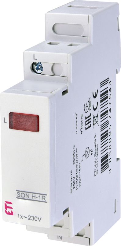 Однофазний індикатор наявності напруги SON H-1R, червоний, LED, ETI [002471550]