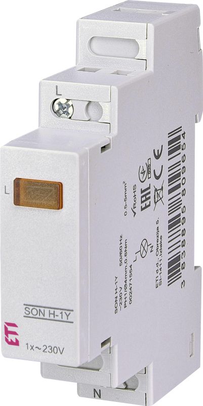 Однофазний індикатор наявності напруги SON H-1Y, жовтий, LED, ETI [002471554]