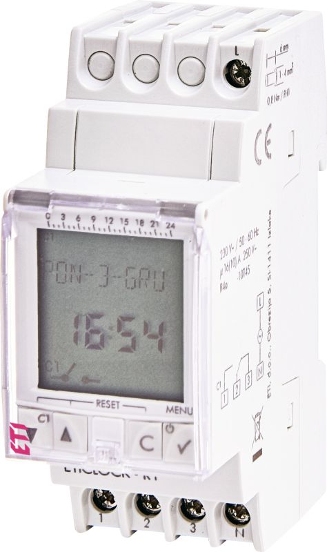 Цифровий таймер Eticlock-R1 230V (1x16A_AC1), ETI [002472053]