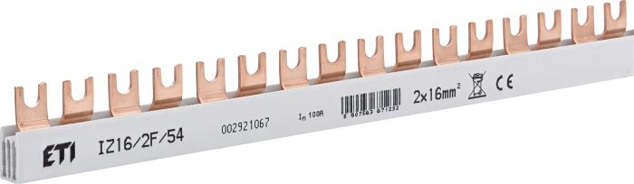 Шина живлення вилочна IZ 16/2F/54, 100А, 2P, 1 метр, 54 мод, ETI [002921067]
