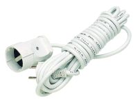 Подовжувач без з/к 1 гніздо, 5м, білий, Makel [10008]