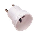 Перехідник без з/к, 1 гніздо, білий, Makel [10009]