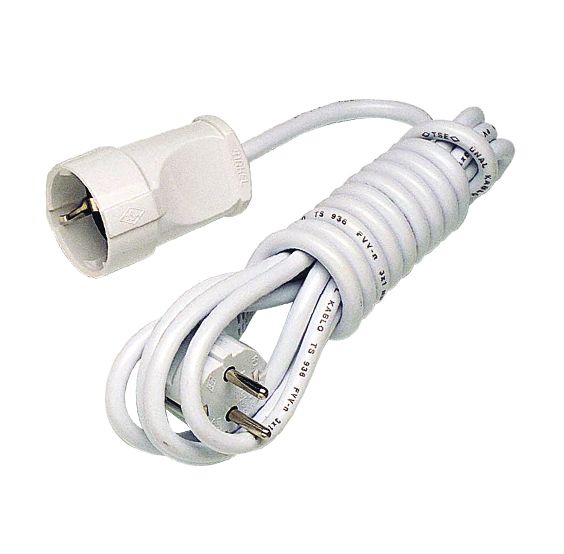 Подовжувач із з/к 1 гніздо, 15м, білий, Makel [10018]