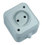 Розетка без з/к Nemliyer, без шторок, сірий, Makel [18106]