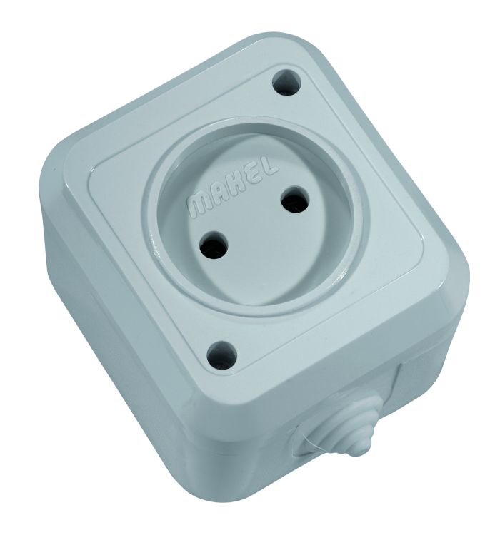 Розетка без з/к Nemliyer, без шторок, сірий, Makel [18106]