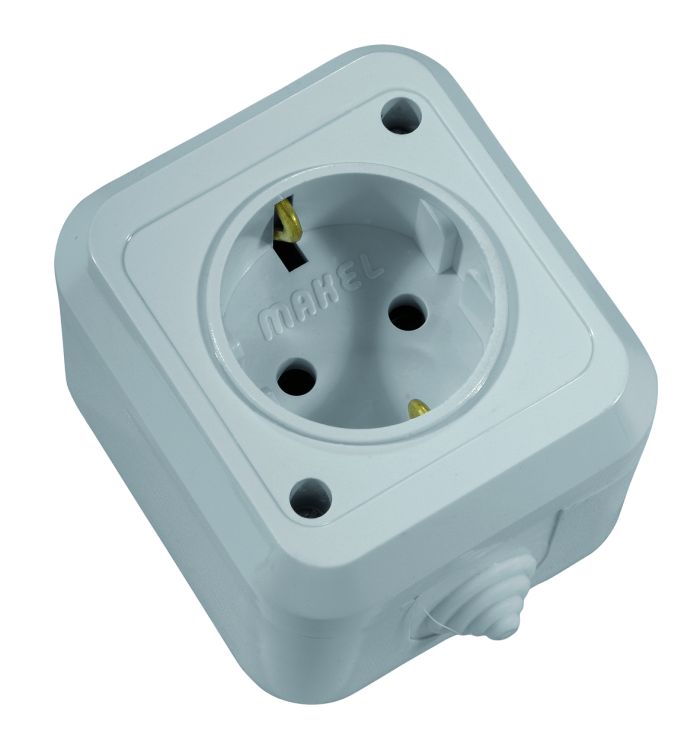 Розетка із з/к Nemliyer, без шторок, сірий, Makel [18108]