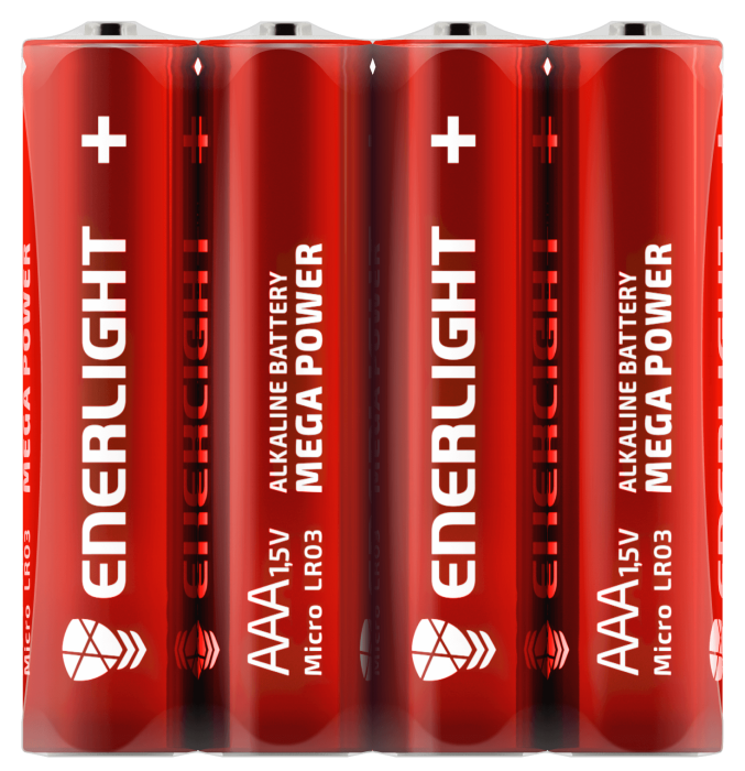 Батарейка Mega Power AAA, FOL 4 шт, Enerlight [90030204]