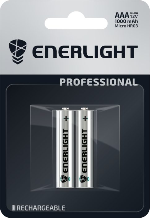 Акумулятор Professional AAA 1000mAh, BLI 2 шт, Enerlight [30320102]