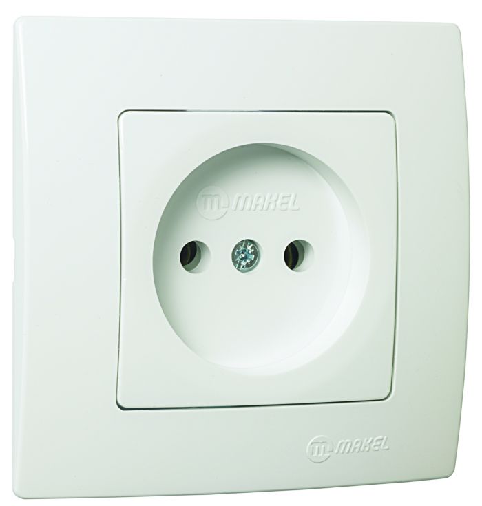 Розетка без з/к Lillium Natural Kare, без шторок, білий, Makel [32001022]
