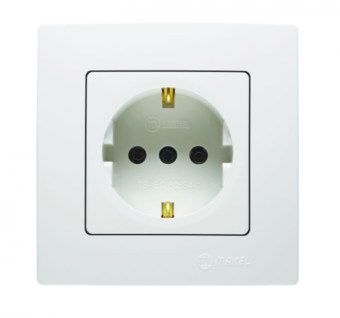 Розетка із з/к Lillium Natural Kare, без шторок, білий, Makel [32001028]