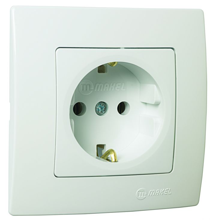 Розетка із з/к Lillium Natural Kare, без шторок, білий, Makel [32001028]