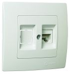 Розетка комп’ютерна Lillium Natural Kare, білий, Makel [32001035]