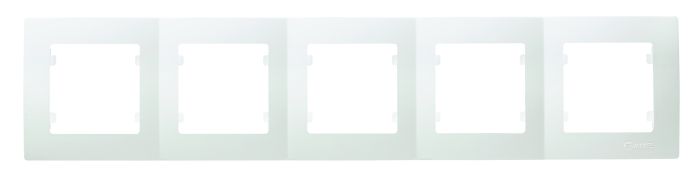 Рамка п'ятимісна горизонтальна Lilium Natural Kare, білий, Makel [32001705]