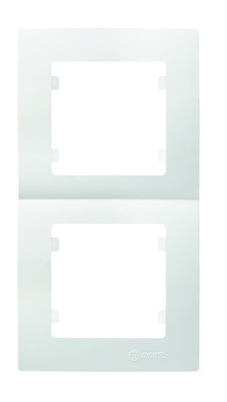 Рамка двомісна вертикальна Lilium Natural Kare, білий, Makel [32001707]