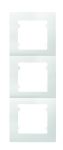 Рамка тримісна вертикальна Lilium Natural Kare, білий, Makel [32001708]