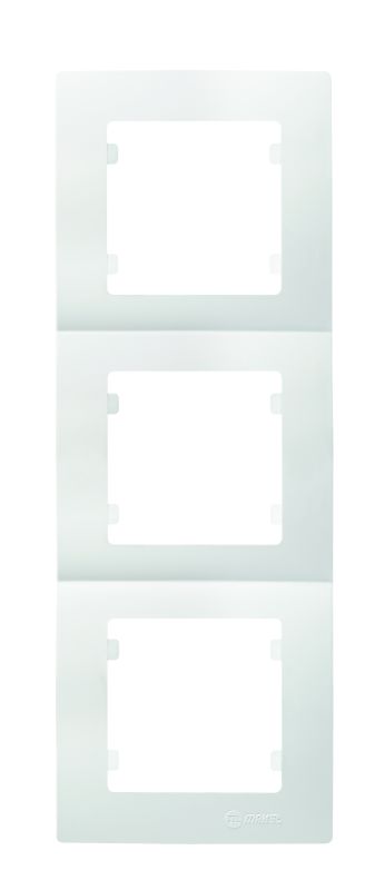 Рамка тримісна вертикальна Lilium Natural Kare, білий, Makel [32001708]