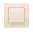 Вимикач прохідний одноклавішний Lillium Natural Kare, без підсвітки, кремовий, Makel [32010005]