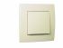 Вимикач перехресний одноклавішний Lillium Natural Kare, без підсвітки, кремовий, Makel [32010020]