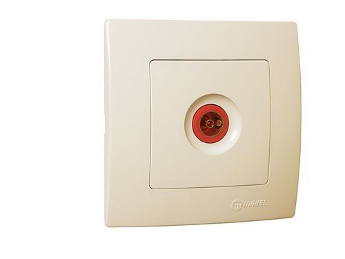 Розетка TV кінцева Lillium Natural Kare, кремовий, Makel [32010027]