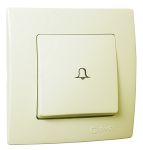 Кнопка дзвінка Lillium Natural Kare, без підсвітки, кремовий, Makel [32010050]