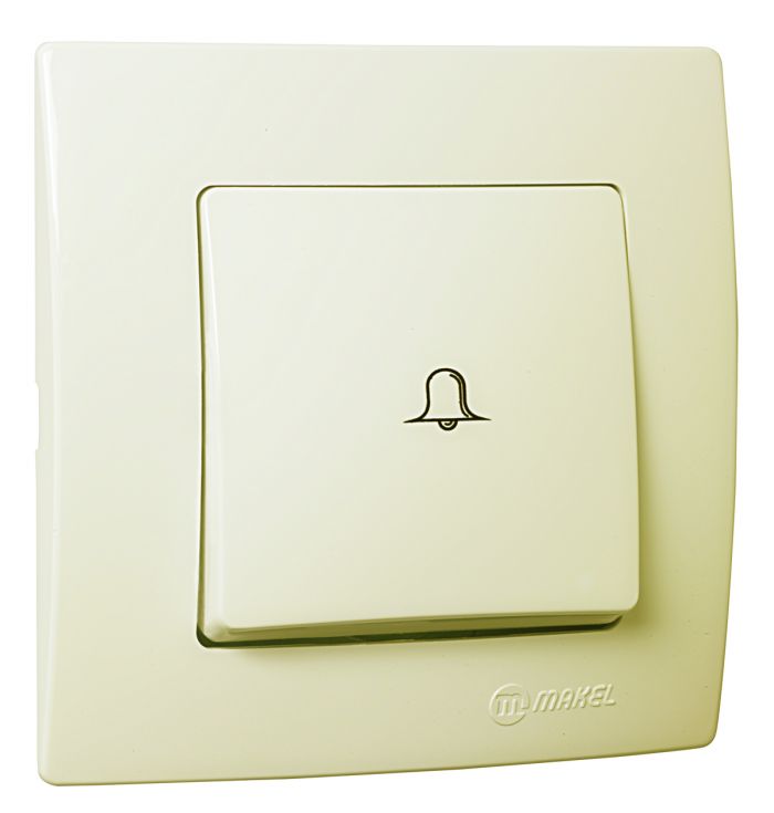 Кнопка дзвінка Lillium Natural Kare, без підсвітки, кремовий, Makel [32010050]