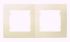 Рамка двомісна горизонтальна Lilium Natural Kare, кремовий, Makel [32010702]