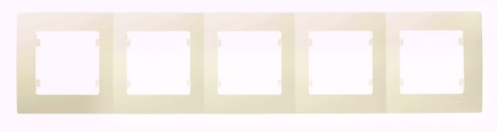 Рамка п'ятимісна горизонтальна Lilium Natural Kare, кремовий, Makel [32010705]