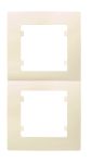 Рамка двомісна вертикальна Lilium Natural Kare, кремовий, Makel [32010707]