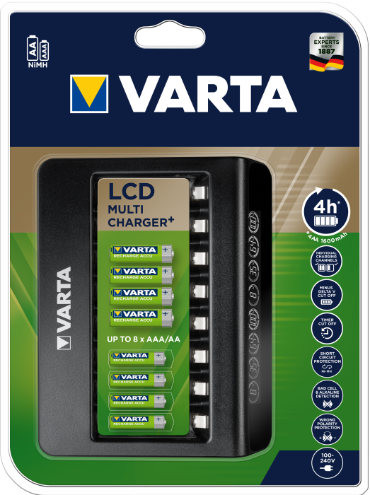 Зарядний пристрій LCD Multi Charger Plus, Varta [57681101401]