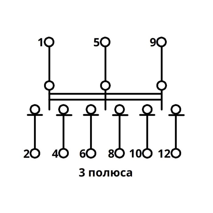 Перемикач навантаження трипозиційний SFM 3P 40A, TAKEL [507823]