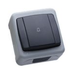 Кнопка дзвінка без підсвітки, сірий, Makel [36064050]