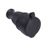 Розетка каучукова переносна KDP 2Р+РЕ, 16А, IP44, чорна, Bylion [403354]