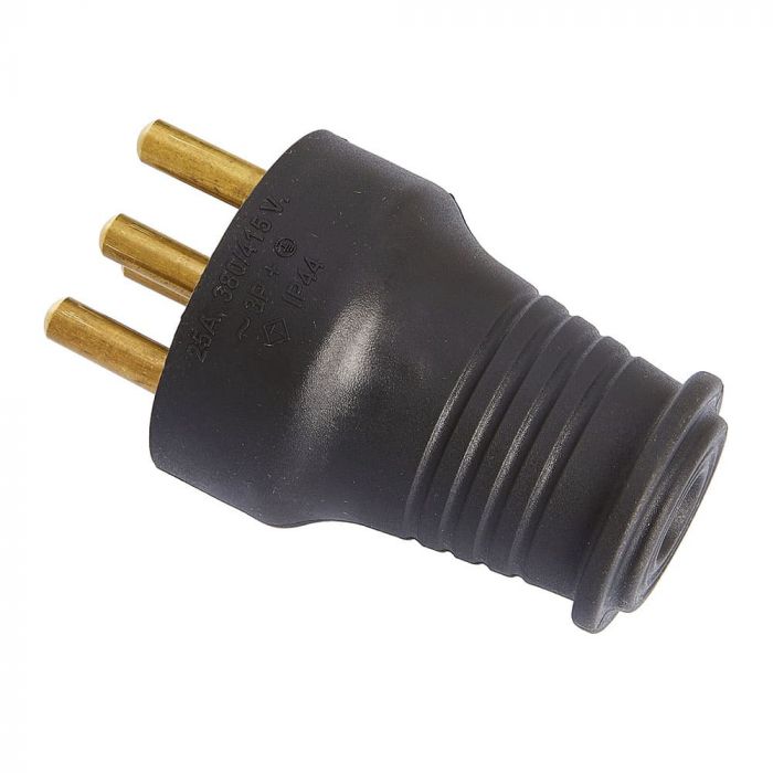 Вилка каучукова переносна KEFT 3Р+РЕ 25А, IP44, Bylion [403370]