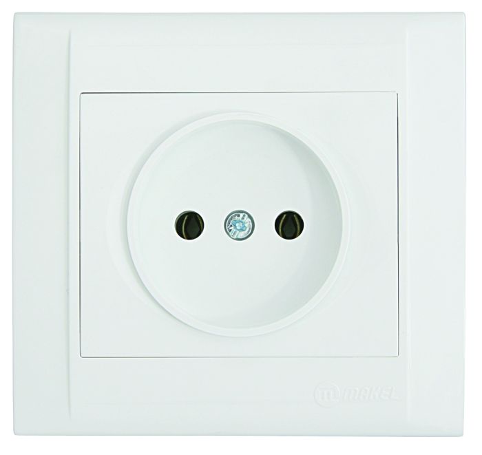 Розетка без з/к Defne, без шторок, білий, Makel [42001022]