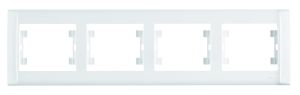 Рамка чотиримісна Defne горизонтальна, білий, Makel [42001704]