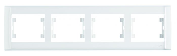 Рамка чотиримісна Defne горизонтальна, білий, Makel [42001704]
