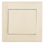 Вимикач одноклавішний без підсвітки Defne, кремовий, Makel [42010001]