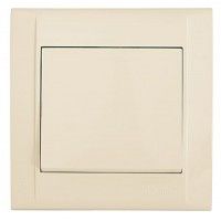 Вимикач одноклавішний без підсвітки Defne, кремовий, Makel [42010001]