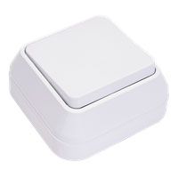 Вимикач одноклавішний без підсвітки, білий, Makel [45101]