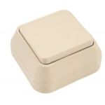 Вимикач 1-клавішний, кремовий, Makel [45201]