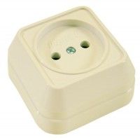Розетка без з/к, кремовий, Makel [45202]