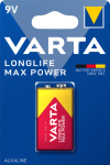 Батарейка Longlife Max Power 6LR61, BLI 1 шт, Varta [4722101401]