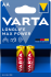 Батарейка Longlife Max Power AAA, BLI 2 шт, Varta [4703101412]