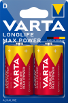 Батарейка Longlife Max Power D, BLI 2 шт, Varta [4720101402]
