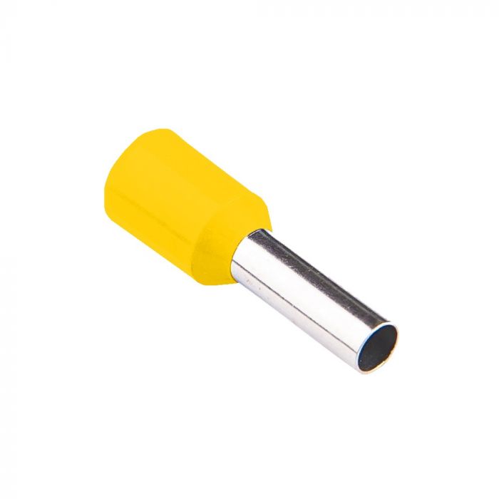 Наконечник втулковий з ізоляцією HB 2.5/8, жовтий (100шт), TAKEL [500674ж]